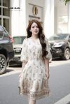 Đầm đũi Hàn in hoa cúc bọc 1