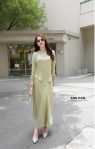 Lụa ngọc trai xanh bơ
