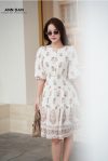 Đầm đũi Hàn in hoa cúc bọc - XXL