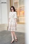 Đầm đũi Hàn in hoa cúc bọc - L