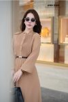 Đầm chifon Nhật cúc đồng ly ngực cổ bẻ23