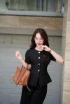 Áo kí giả đen cúc đồng - XXL